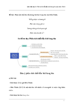 Phân tích khổ 1 bài thơ Sang thu của Hữu Thỉnh | Văn mẫu lớp 9