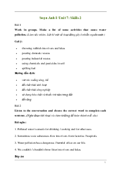 Giải Tiếng Anh 8 Unit 7: Skills 2 | Kết nối tri thức