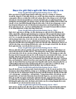Viết đoạn văn giới thiệu ngôi nhà (căn hộ) thân thương của em - Tập làm văn lớp 3 Cánh diều