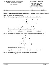 Đề cuối kì 1 Toán 12 năm 2024 – 2025 trường THPT Chế Lan Viên – Quảng Trị