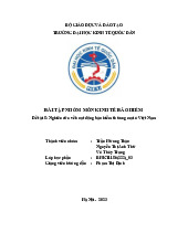 Nghiên cứu về hoạt động bảo hiểm thương mại ở Việt Nam | Bài tập nhóm môn kinh tế bảo hiểm