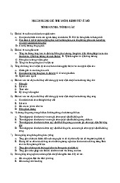 Ngân hàng đề thi môn kinh tế vĩ mô | Trường Đại học Kinh tế Thành phố Hồ Chí Minh