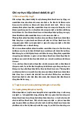 Ghi nợ trực tiếp (direct debit) là gì ?