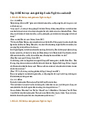 Top 10 Đề thi học sinh giỏi lớp 8 môn Ngữ văn mới nhất