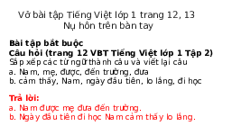 Giáo án điện tử Tiếng việt 1 Chân trời sáng tạo: Ôn tập