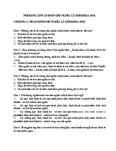 NỘI DUNG ÔN TẬP MÔN XÃ HỘI KHOA HỌC Cnxhkh 2 | Đại học Quốc tế Hồng Bàng