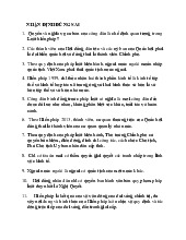 Đề cương môn Luật hiến pháp - Trường Đại học lao động -  xã hội