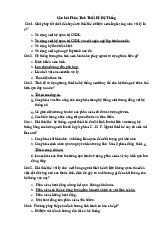 TOP 170 câu hỏi ôn tập môn Thiết kế hệ thống | Trường Đại học Kinh doanh và Công nghệ Hà Nội