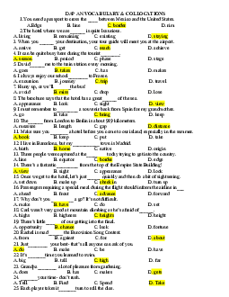 Vocabulary & Collocations