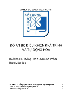 Đồ án môn Bộ điều khiển khả trình và tự động hóa đề tài "Thiết kế hệ thống phân loại sản phẩm theo màu sắc"