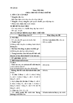 Giáo án Toán lớp 4 Tuần 22 | Kết nối tri thức