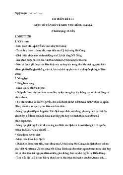 Giáo án chuyên đề Địa lý 11 Kết nối tri thức