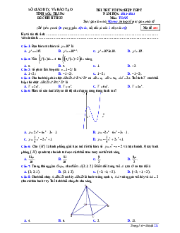 Đề thi thử tốt nghiệp THPT năm 2023 môn Toán sở GD&ĐT Sóc Trăng