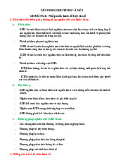 Đề cương chương 1 : Nhập môn kinh tế học vĩ mô | Môn kinh tế vĩ mô