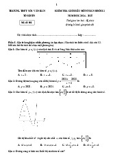 Đề cuối kì 1 Toán 12 năm 2024 – 2025 trường THPT Văn Bàn 1 – Lào Cai
