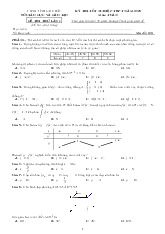 Đề thi thử tốt nghiệp THPT 2025 môn Toán lần 1 Sở GD&ĐT Lai Châu