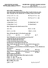 Đề giữa học kỳ 1 Toán 6 năm 2025 – 2026 trường THCS Tống Văn Trân – Ninh Bình