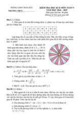 Đề học kì 2 Toán 9 năm 2024 – 2025 phòng GD&ĐT Hoài Đức – Hà Nội có đáp án