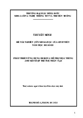 [TÀI LIỆU] ĐỀ TÀI NGHIÊN CỨU KHOA HỌC CỦA SINH VIÊN | Trường Đại học Hồng Đức