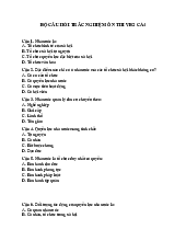 BỘ CÂU HỎI TRẮC NGHIỆM ÔN THI VB2 CA4
