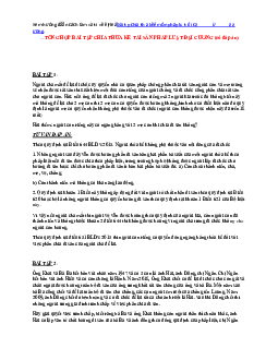 Tổng hợp bài tập chia thừa kế tài sản pháp luật đại cương có đáp án | Đại học Công Đoàn