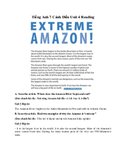 Tiếng Anh 7 Cánh Diều Unit 4 Reading