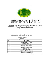 Vận dụng tư tưởng đạo đức nhân văn HCM trong lĩnh vực kinh doanh môn Tư tưởng Hồ Chí   | Trường đại học kinh doanh và công nghệ Hà Nội