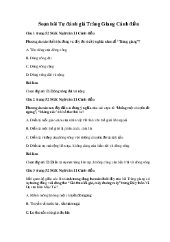 Soạn bài Tự đánh giá Tràng Giang | Ngữ văn 11 Cánh diều