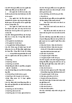 Câu hỏi trắc nghiệm Mác - Le nin có đáp án