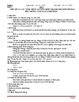 Giáo Án Lịch Sử 9 Cả Năm PTNL Theo Phương Pháp Mới