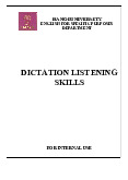 Listening Dictation Classbook - Tiếng anh | Trường Đại học Thủ đô Hà Nội