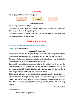 Tiếng Việt 3 trang 20, 21, 22, 23 Bài 4: Nhớ lại buổi đầu đi học | Chân trời sáng tạo