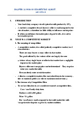 Lec 10 - Firm in competitive market môn Microeconomics | Trường Đại học Kinh Doanh và Công Nghệ Hà Nội