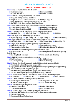Trắc nghiệm bài 8 Lịch Sử 7: Nước ta buổi đầu độc lập