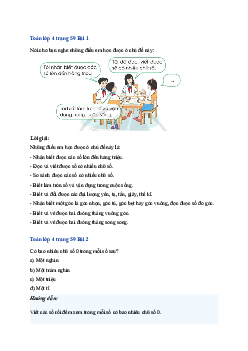 Bài 24: Toán lớp 4 trang 59, 60 Em ôn lại những gì đã học Cánh diều