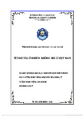 Tiểu luận Ô NHIỄM KHÔNG KHÍ Ở VIỆT NAM - MÔI TRƯỜNG VÀ CON NGƯỜ  môn Môi trường và con người - Trường Đại học Văn Hiến.