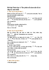 Bài tập Toán lớp 4: Tìm phân số của một số có đáp án mới nhất