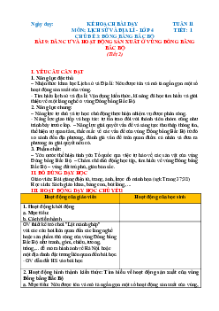 Giáo án Lịch sử và địa lí lớp 4 Tuần 11 | Chân trời sáng tạo
