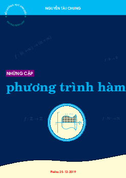 Những cặp phương trình hàm – Nguyễn Tài Chung