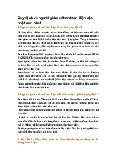 Quy định về người giám sát an toàn điện cập nhật mới nhất