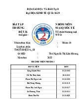 Tổ chức thương mại thế giới – WTO | Môn Thương mại quốc tế - Đại học Kinh Tế Quốc Dân