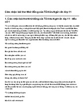 Cảm nhận bài thơ Nhớ đồng của Tố Hữu Ngữ văn lớp 11