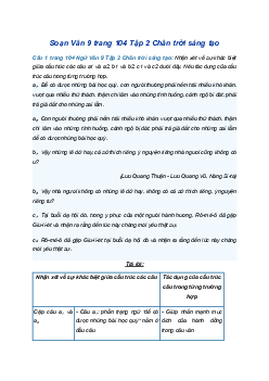 Soạn bài Thực hành tiếng Việt trang 104 | SGK Ngữ Văn 9 Chân trời sáng tạo (Tập 2)