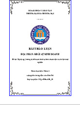 Xây dựng ý tưởng và kế hoạch khởi sự kinh doanh dịch vụ du lịch trải nghiệm | Bài thảo luận khởi sự kinh doanh
