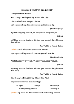 Luyện từ và câu lớp 4: Danh từ trang 10 Cánh Diều