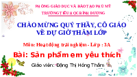Giáo án điện tử Hoạt động trải nghiệm 3 Cánh diều: Sản phẩm em yêu thích