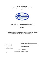 Quan điểm của chủ nghĩa xã hội khoa học về Cách mạng xã hội chủ nghĩa. Liên hệvấn đề ở Việt Nam môn Chủ nghĩa xã hội và khoa học   | Trường đại học kinh doanh và công nghệ Hà Nội