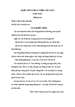 Phiếu Bài tập cuối tuần Tiếng Việt lớp 2 - Học kì 1 | Cánh diều Tuần 7 nâng cao