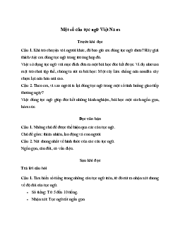 Soạn bài Một số câu tục ngữ Việt Nam - Kết nối tri thức Văn 7