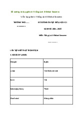 Ôn tập giữa kì 1 tiếng Anh 8 Global Success